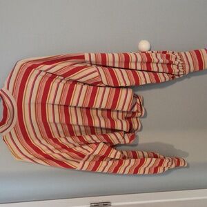Free People long sleeve top size medium orangish red color striped